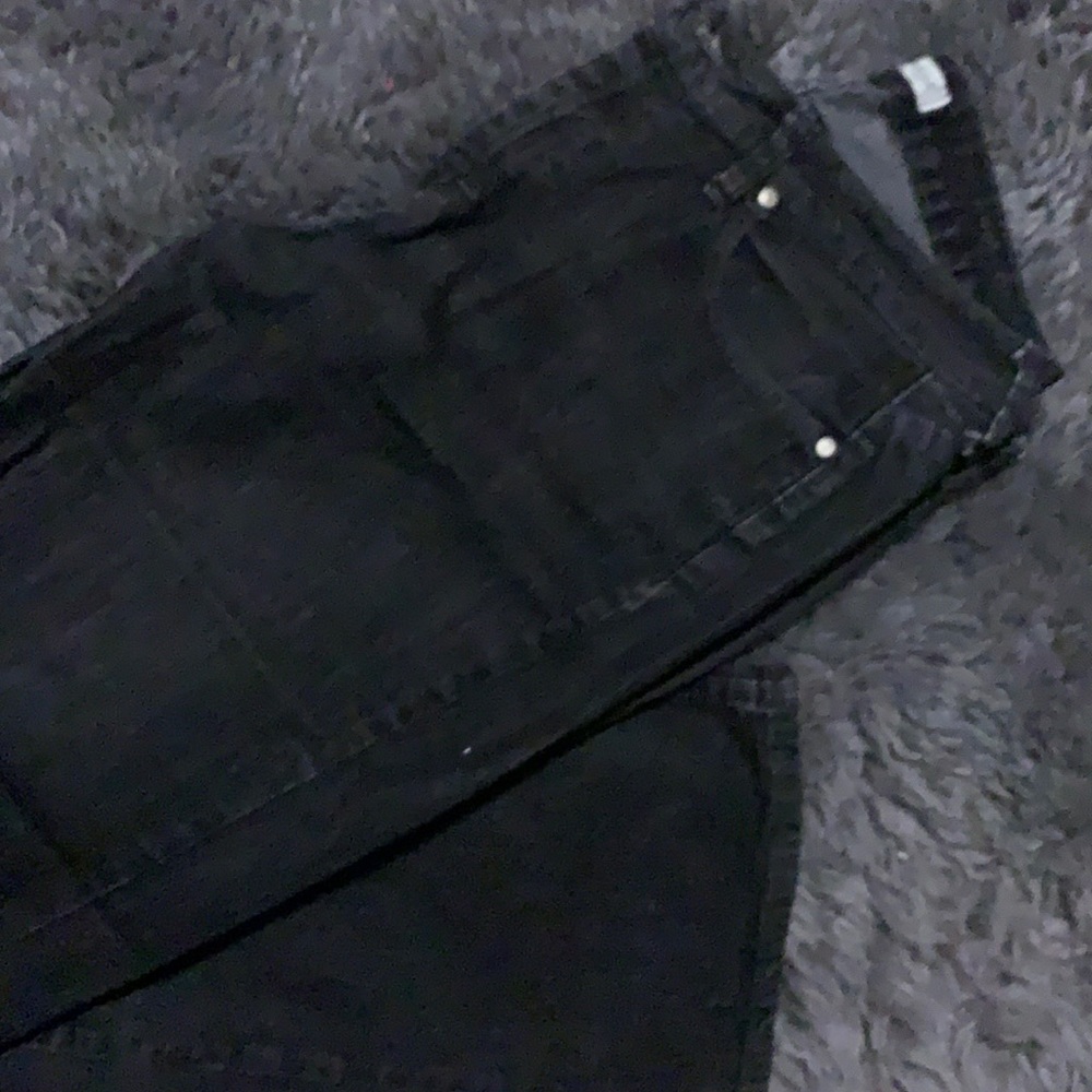 Riders boot cut black distressed denim pants